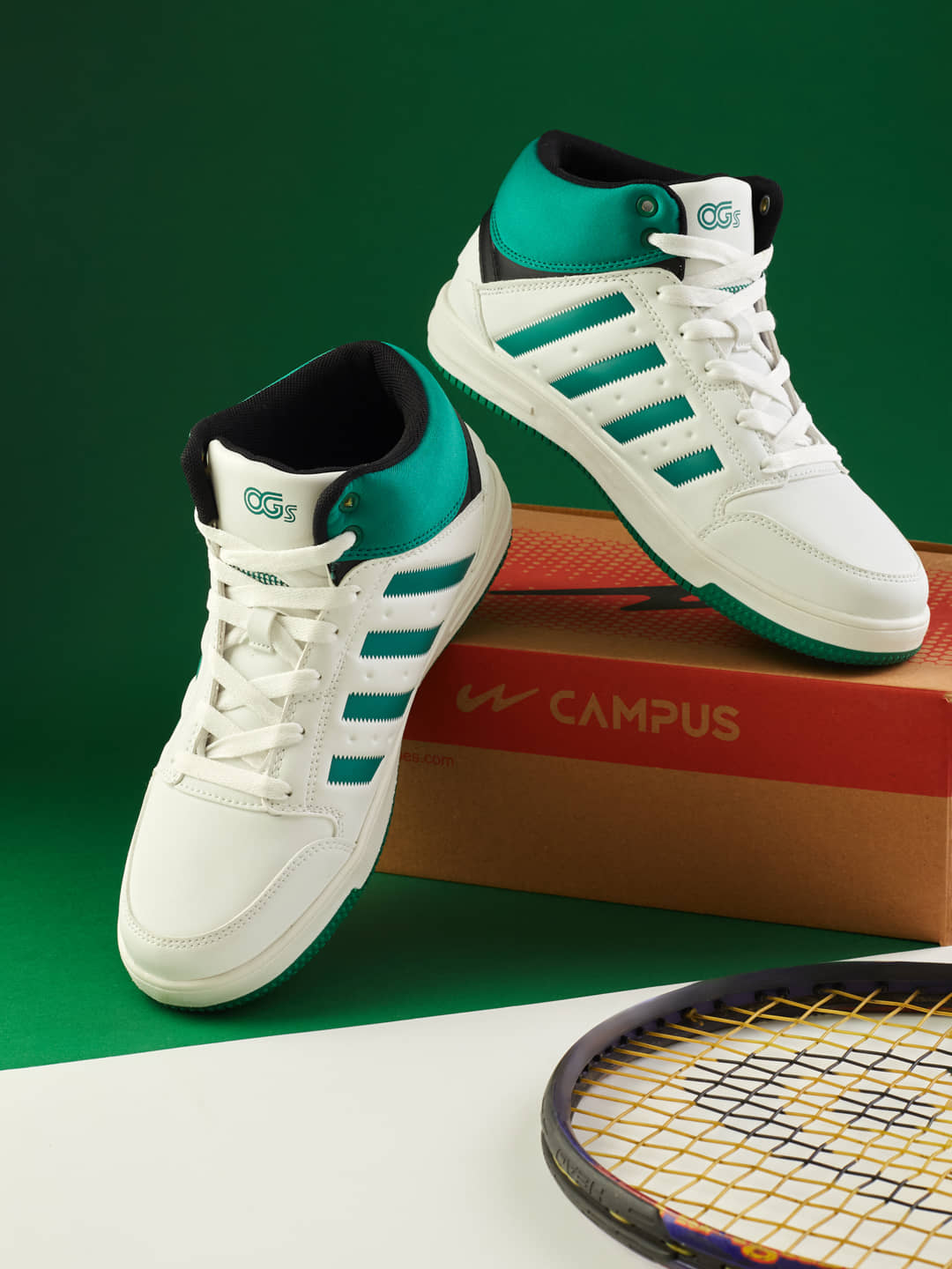 Campus OG-26 White Men's Sneakers - Casual Shoes | Buy online on ZillyBuy