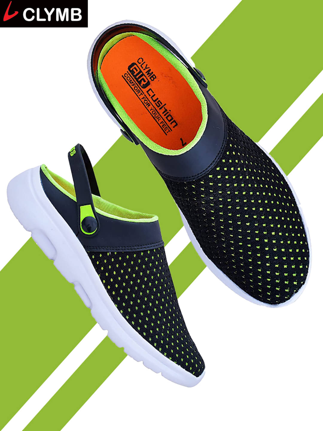 Clymb - Green Men's Clogs Clymb - Green Men's Clogs