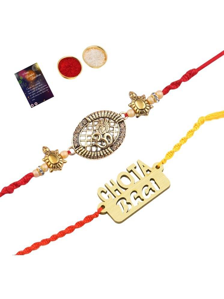 ExclusiveBhaiyaRakhi"CHOTABHAI"DesignerPendentWithDesignerLook"OM"RakhiComboForBhaiyaWithRoliChawalAndGreetingCard ExclusiveBhaiyaRakhi"CHOTABHAI"DesignerPendentWithDesignerLook"OM"RakhiComboForBhaiyaWithRoliChawalAndGreetingCard