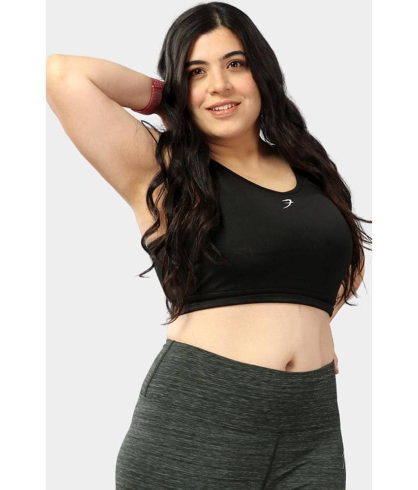 Fuaark Black Polyester Removable Padding Women's Sports Bra ( Pack of 1 ) Fuaark Black Polyester Removable Padding Women's Sports Bra ( Pack of 1 )