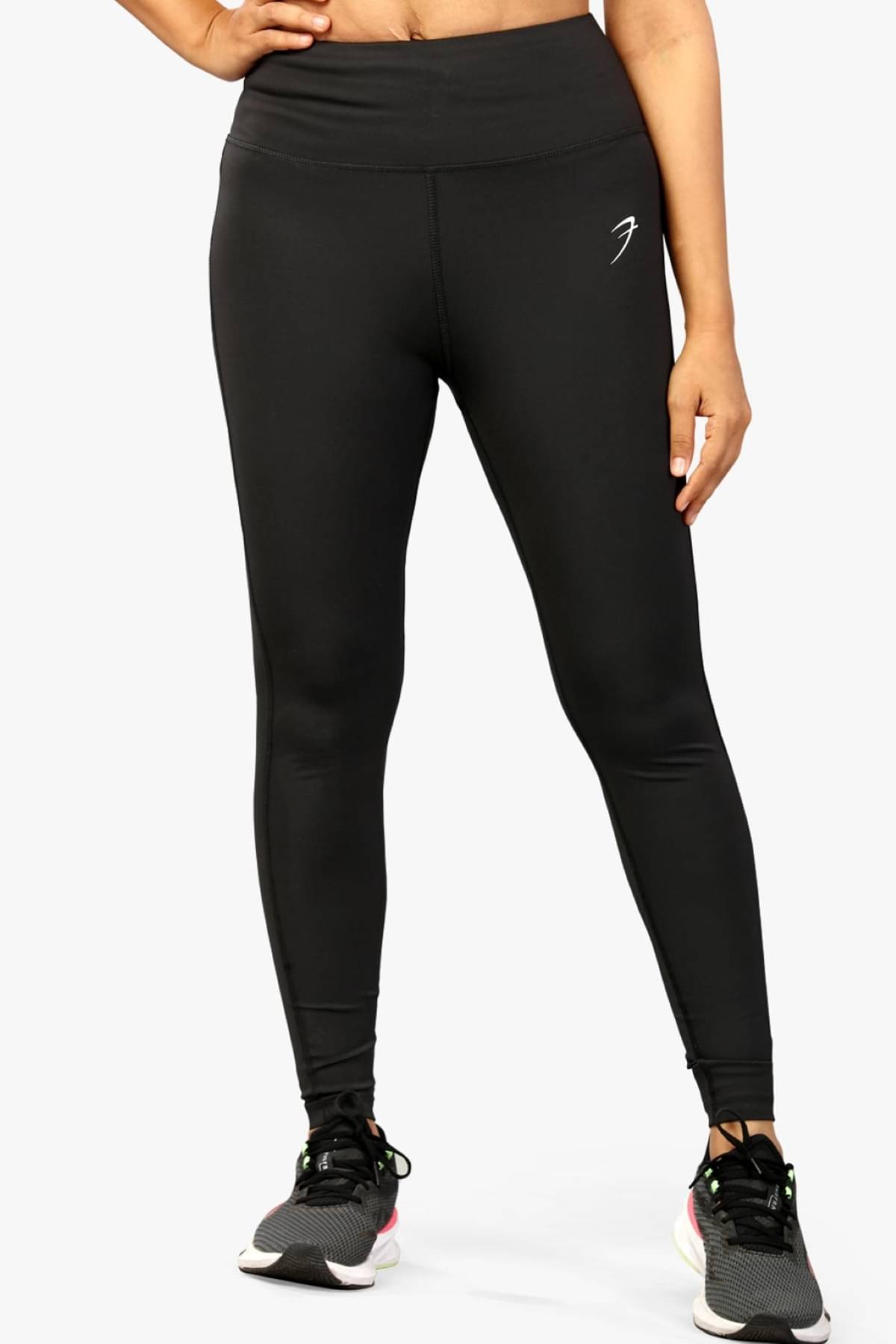     			Fuaark Charcoal Poly Spandex Solid Tights - Single