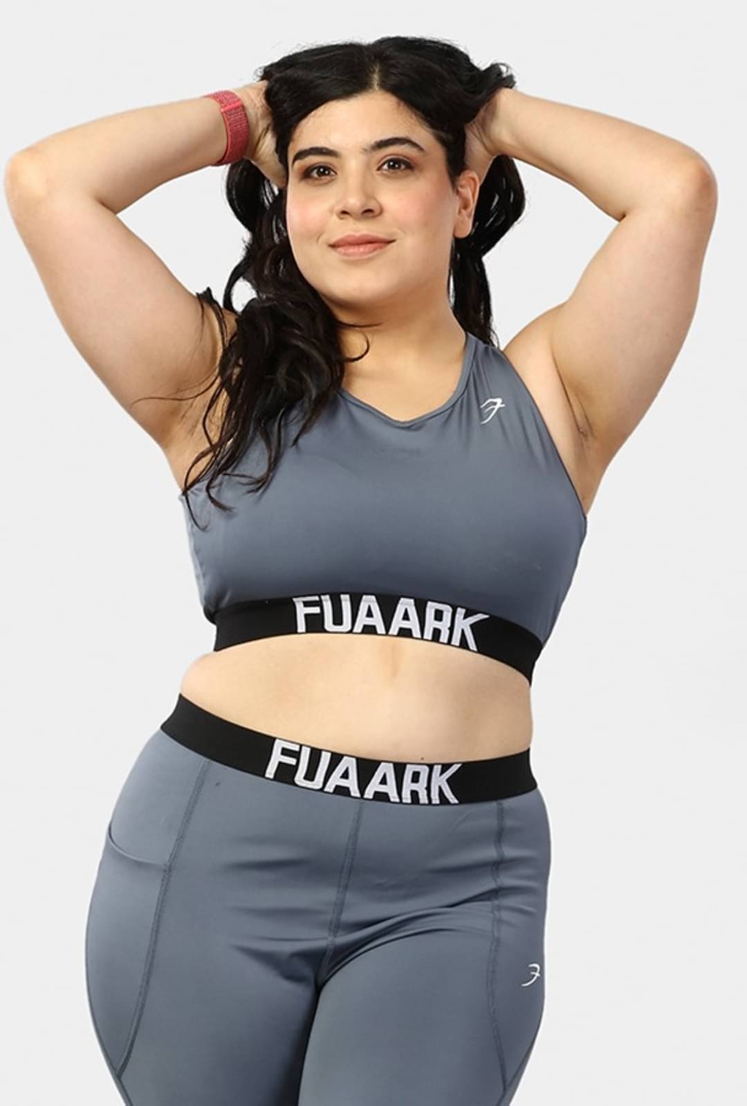     			Fuaark Silver Polyester Removable Padding Women's Sports Bra ( Pack of 1 )