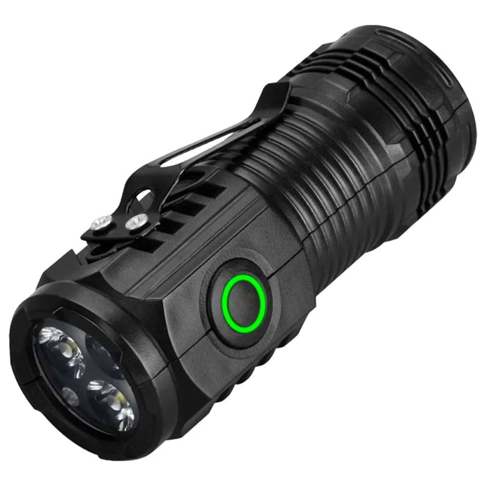     			Glowish - 1W Rechargeable Flashlight Torch ( Pack of 1 )