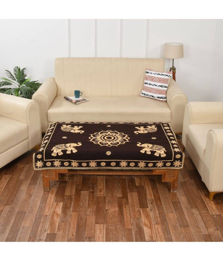 GoCose Home Printed Cotton 4 Seater Rectangle Table Cover ( 101 x 152 ) cm Pack of 1 Black GoCose Home Printed Cotton 4 Seater Rectangle Table Cover ( 101 x 152 ) cm Pack of 1 Black