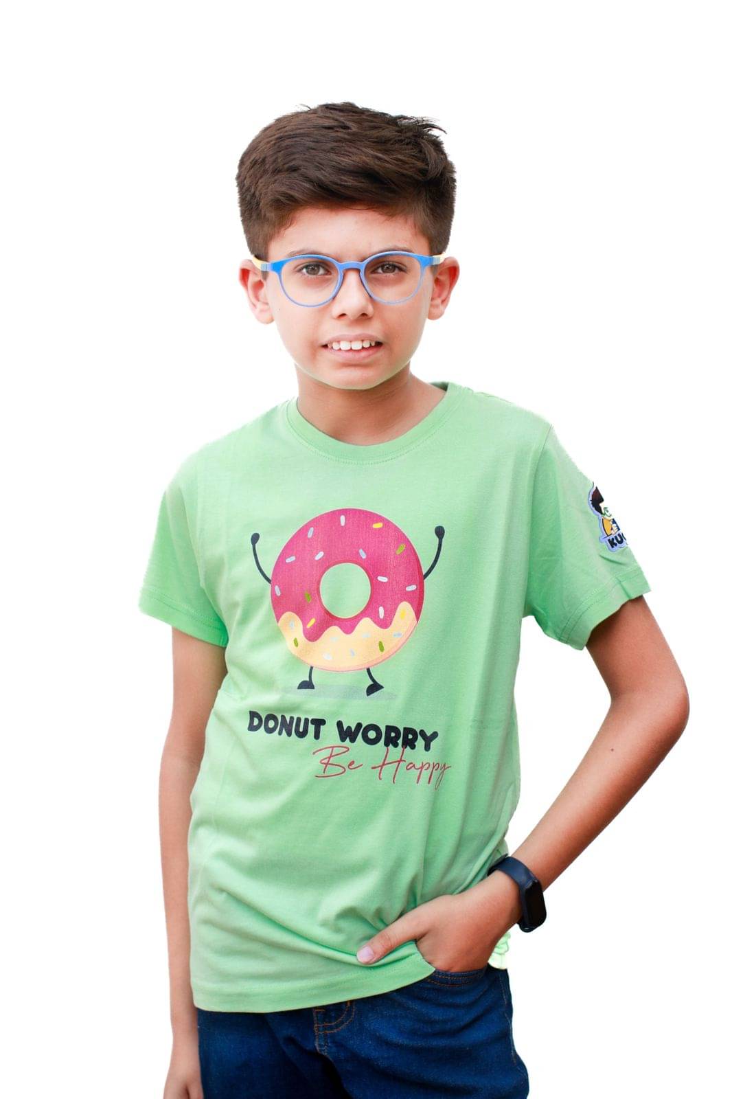     			KUCHU Pack of 2 Boys Cotton Blend T-Shirt ( Light Green )