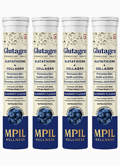 MPIL Wellness Glutagen Effervescent Tablet with Glutathione Collagen & Vitamin  C ( Pack of 4 )