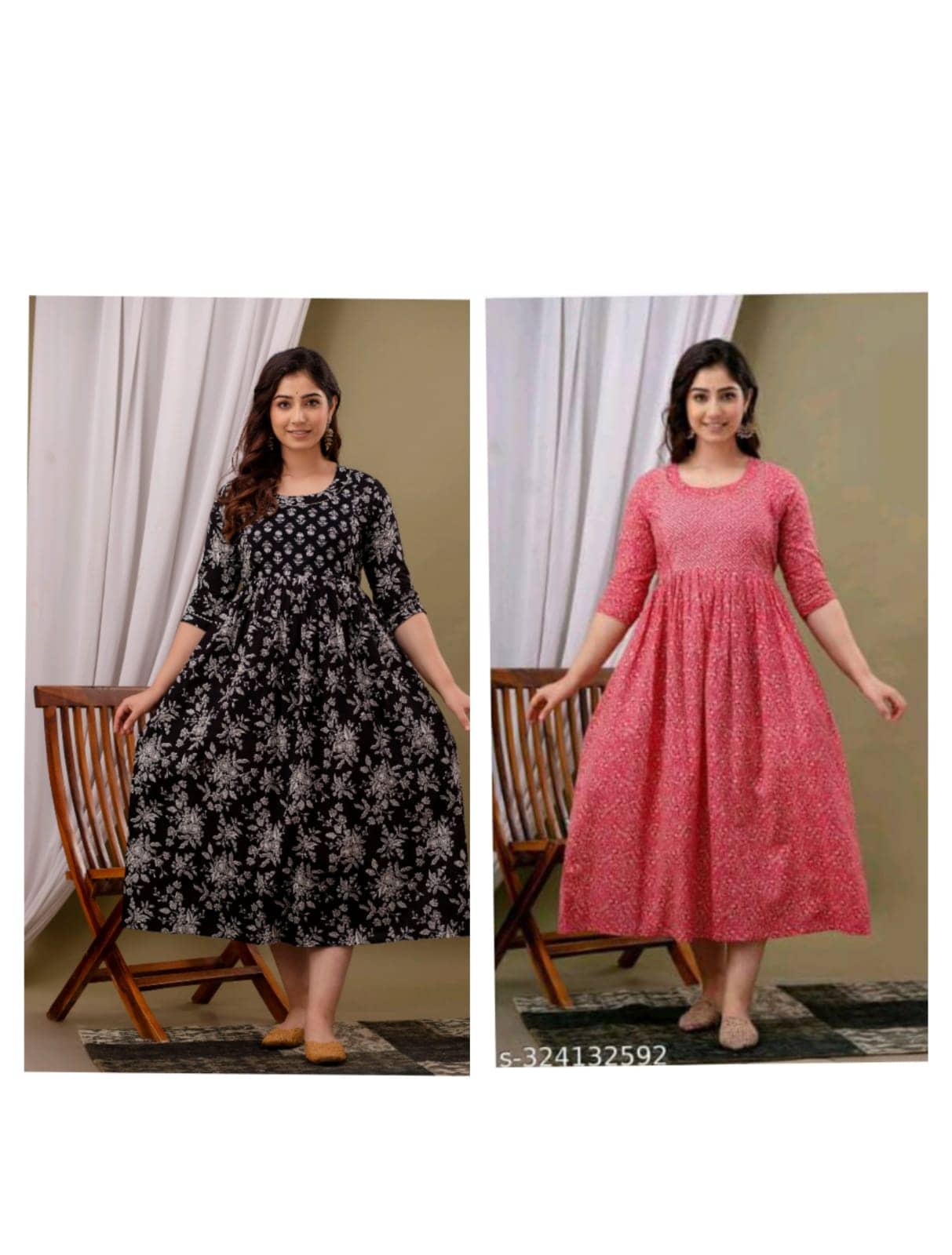 Nevisha Style Multi Color Cotton Maternity Kurta Pack of 2