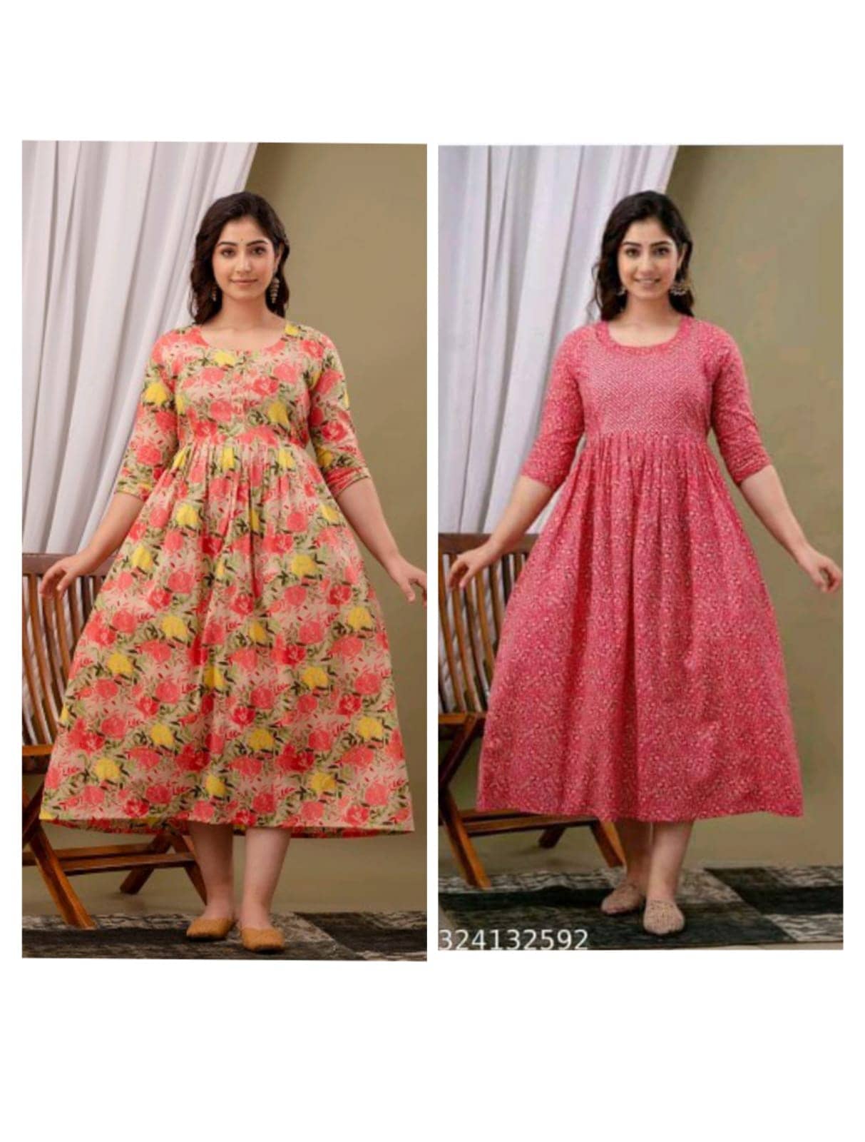 Nevisha Style Multi Color Cotton Maternity Kurta Pack of 2