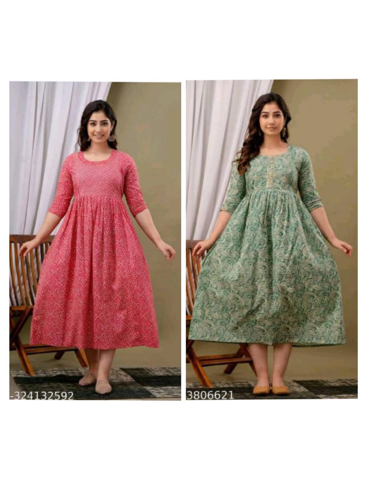 Nevisha Style Multi Color Cotton Maternity Kurta Pack of 2 Nevisha Style Multi Color Cotton Maternity Kurta Pack of 2
