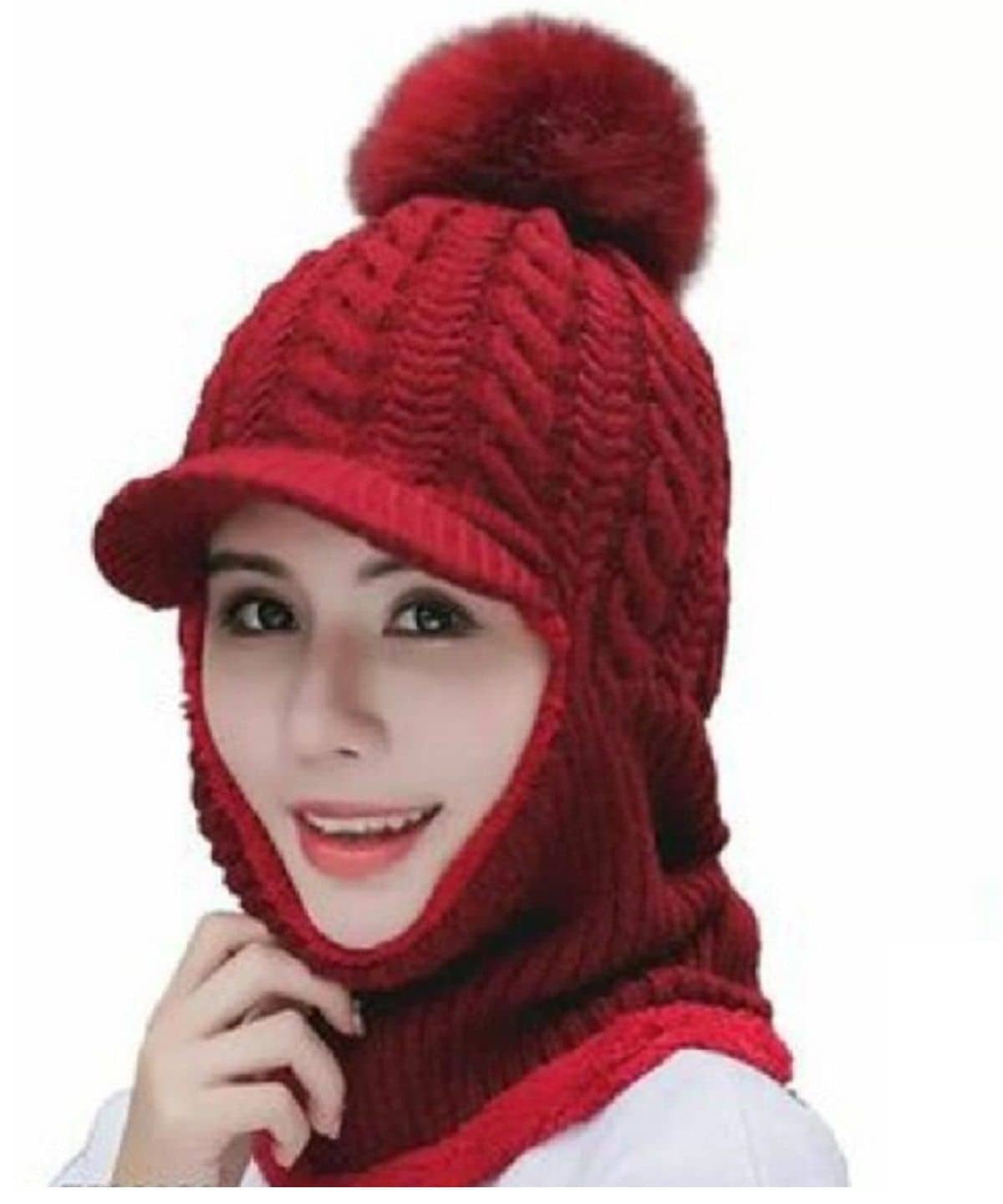 PENYAN Multi Color Woollen Women's Cap ( Pack of 1 )