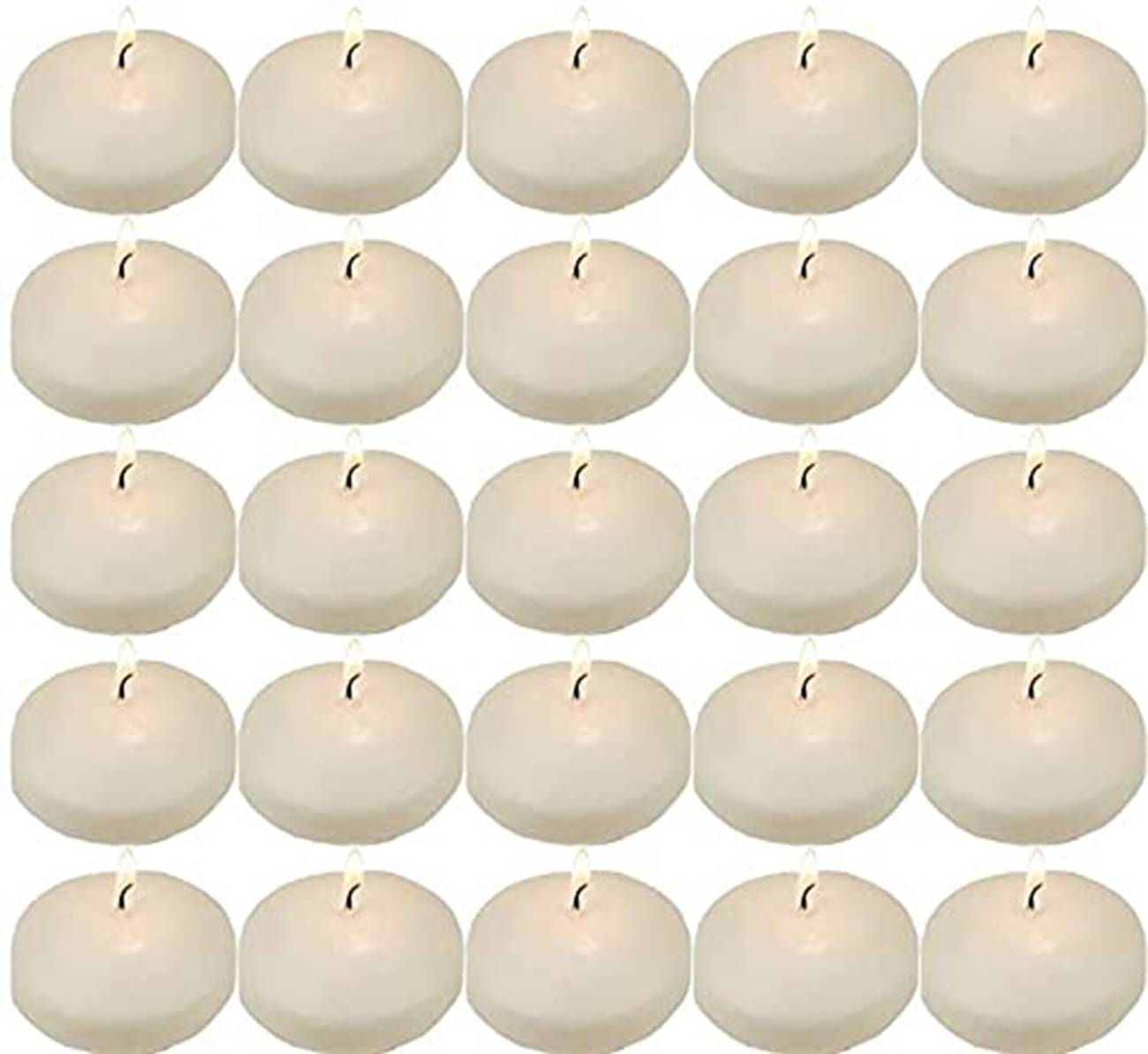 Parkash Candles White Unscented Floating Candle 5 cm ( Pack of 25 ) Parkash Candles White Unscented Floating Candle 5 cm ( Pack of 25 )