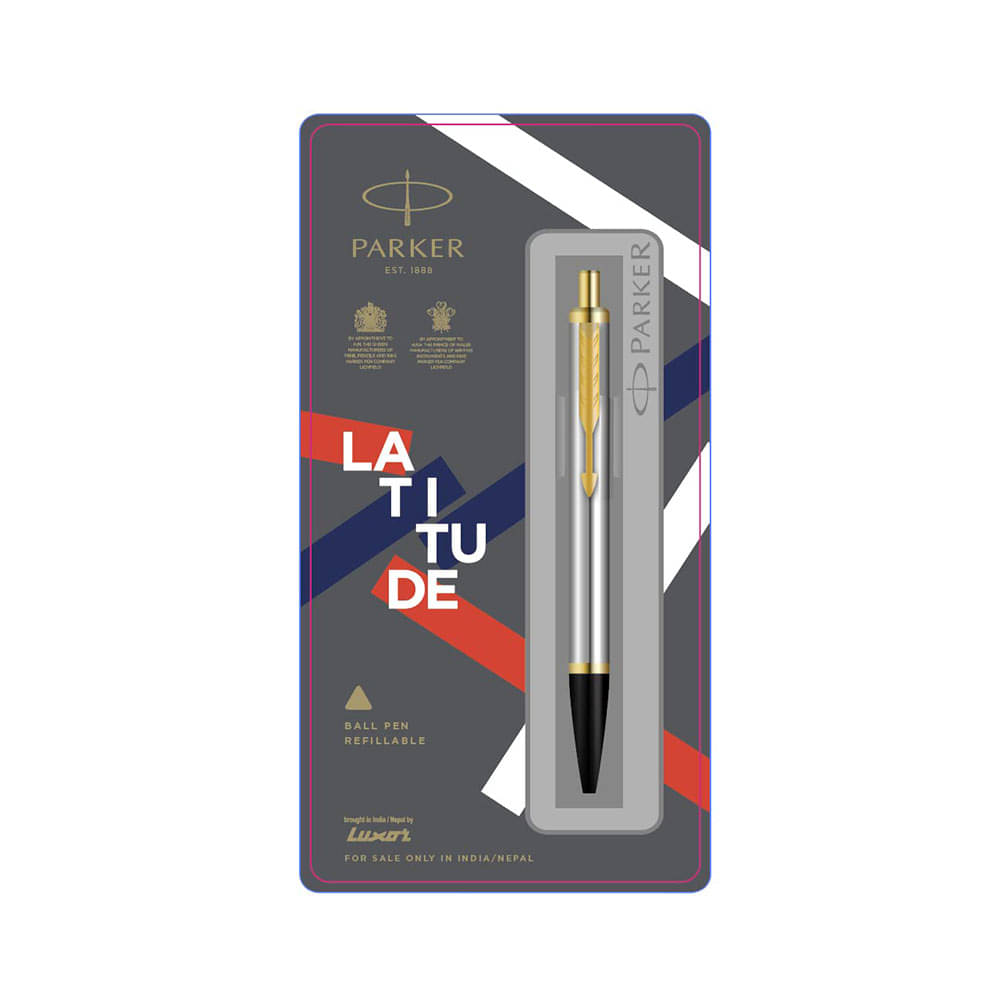 Parker Latitude Shiny Chrome Gt Ball Pen (Pack of 2) Parker Latitude Shiny Chrome Gt Ball Pen (Pack of 2)