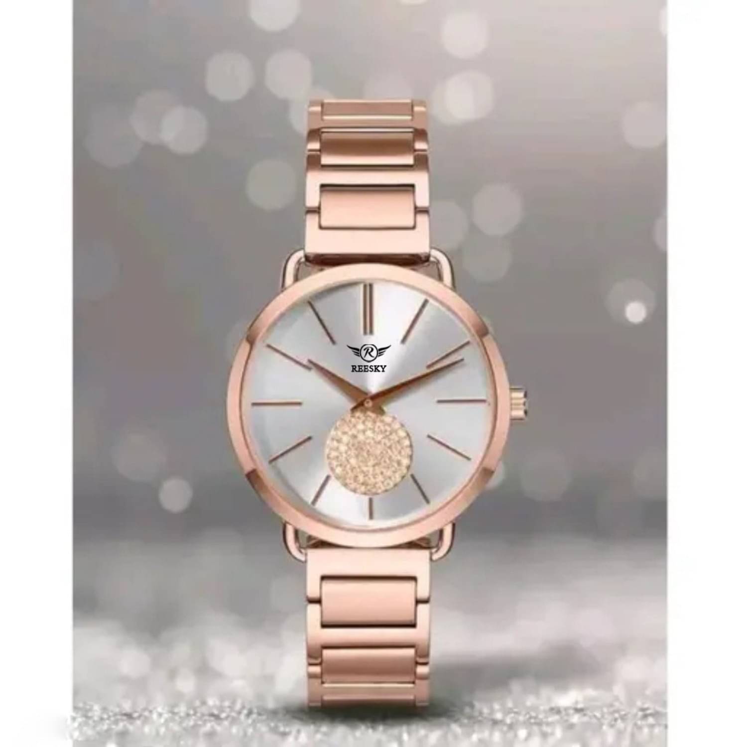     			REESKY Rose Gold Metal Analog Womens Watch