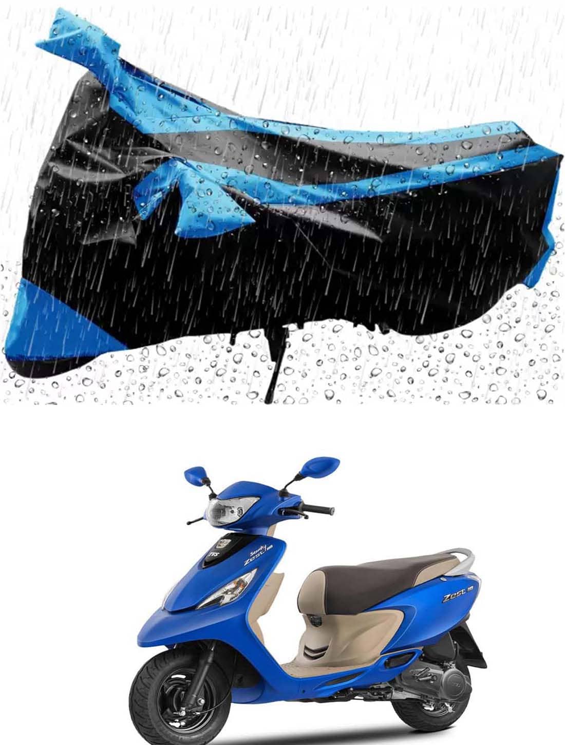 RONISH Bike Body Cover for TVS Scooty Zest 110 ( Pack of 1 ) , Blue