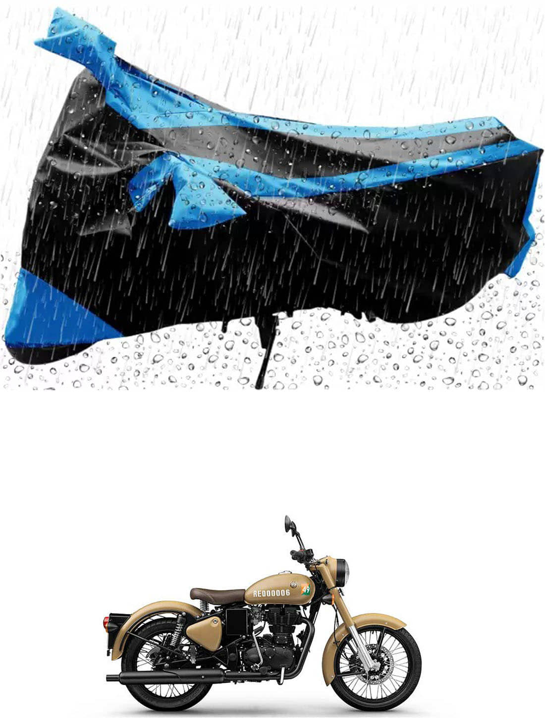 RONISH Bike Body Cover for Royal Enfield All Bike Models ( Pack of 1 ) , Blue