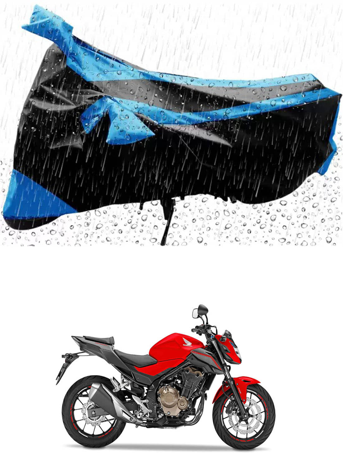 RONISH Bike Body Cover for Honda All Bike Models ( Pack of 1 ) , Blue