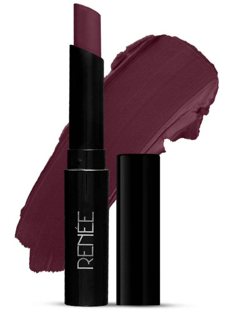     			RENEE Very Matte Lipstick- Plum, Intense Color, Long Lasting, Velvety Finish, 1.6g