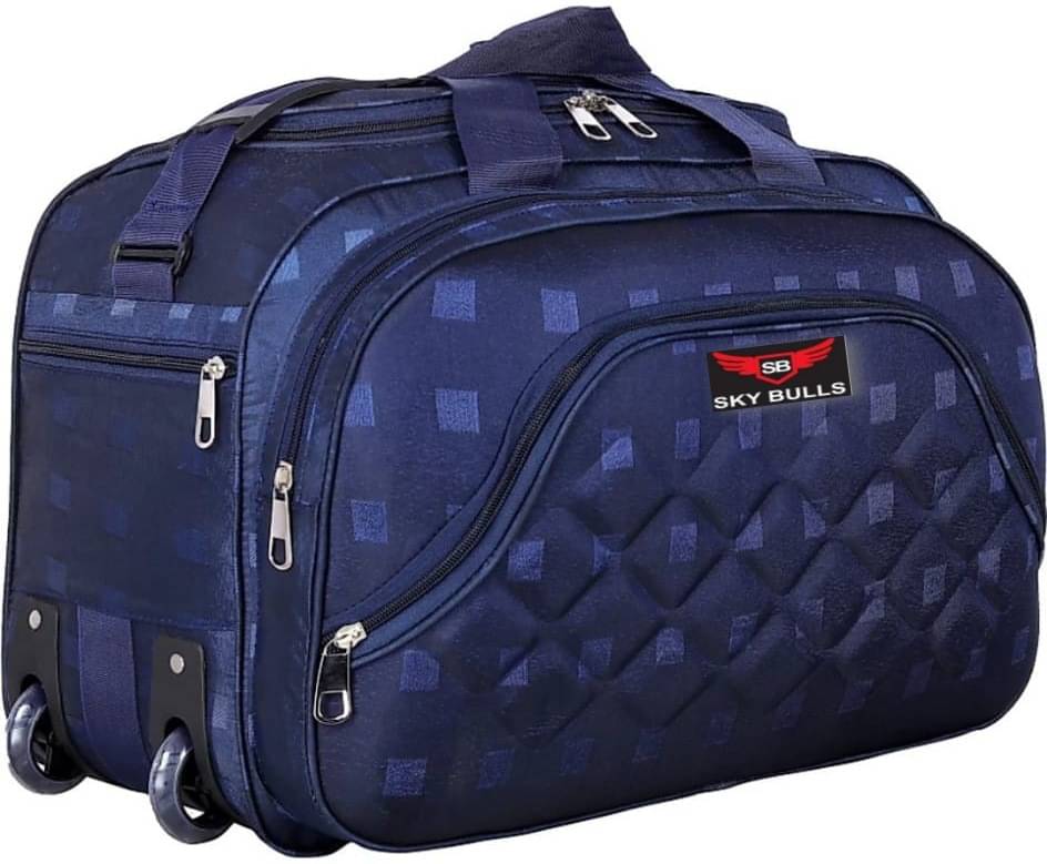 Sky Bulls 40 Ltrs BLUE Fabric Duffle Trolley Sky Bulls 40 Ltrs BLUE Fabric Duffle Trolley