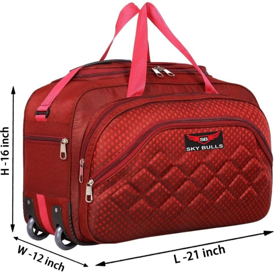     			Sky Bulls 40 Ltrs Red Fabric Duffle Trolley