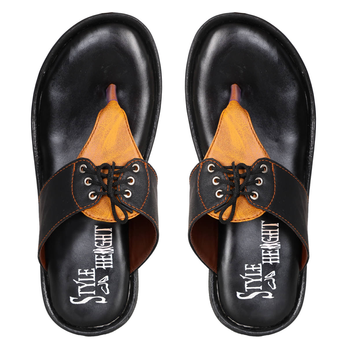     			Style Height Black Men's Leather Slipper