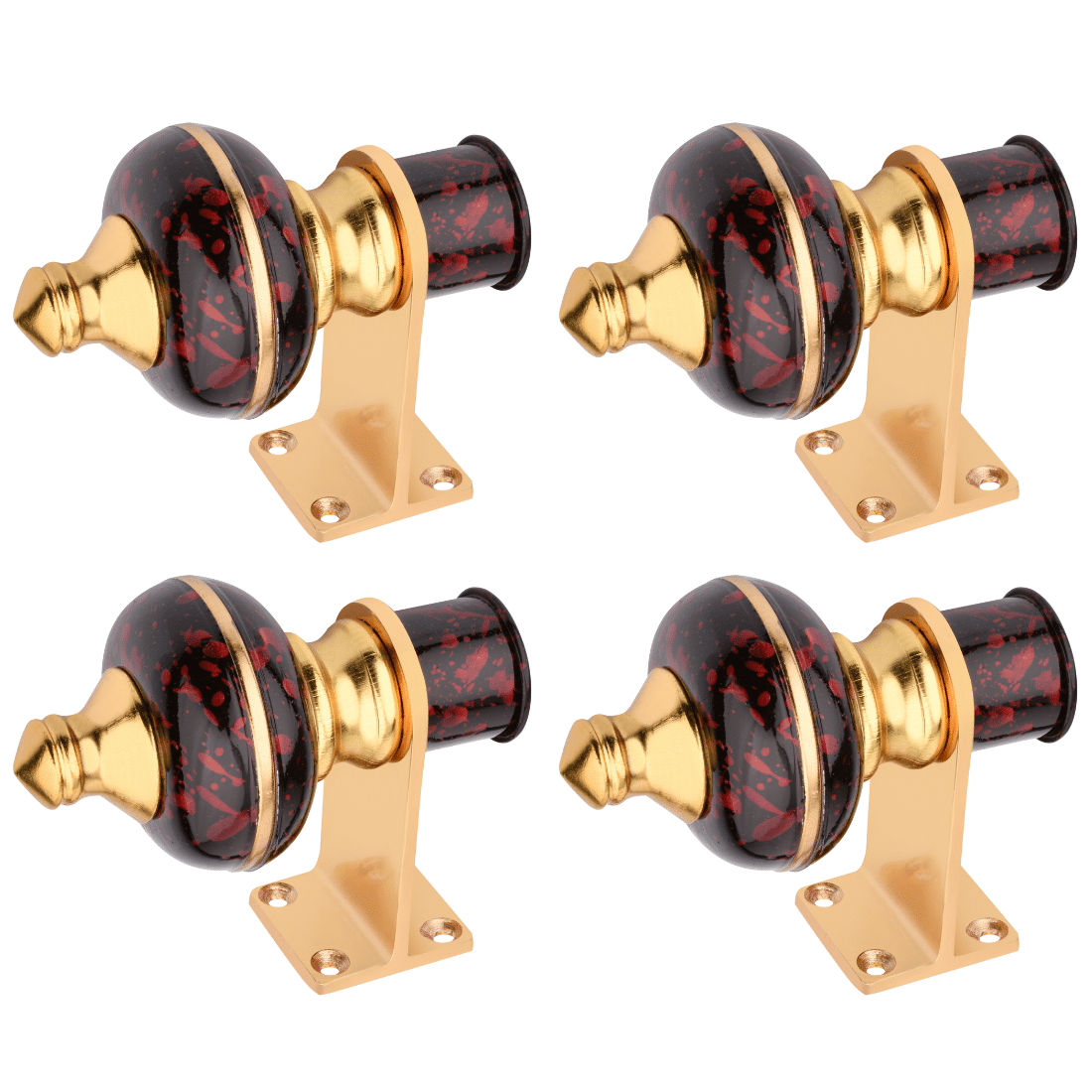     			Sun Shield Multi Color Wrought Iron Single Rod Bracket ( Pack of 4 )