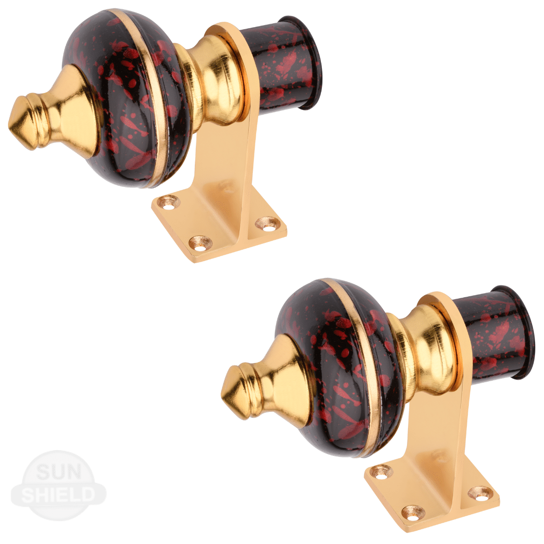     			Sun Shield Multi Color Wrought Iron Single Rod Bracket ( Pack of 2 )