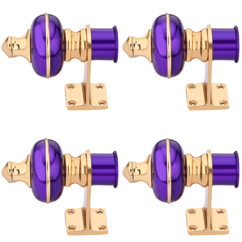 Sun Shield Purple Wrought Iron Single Rod Bracket ( Pack of 4 )     			Sun Shield Purple Wrought Iron Single Rod Bracket ( Pack of 4 )