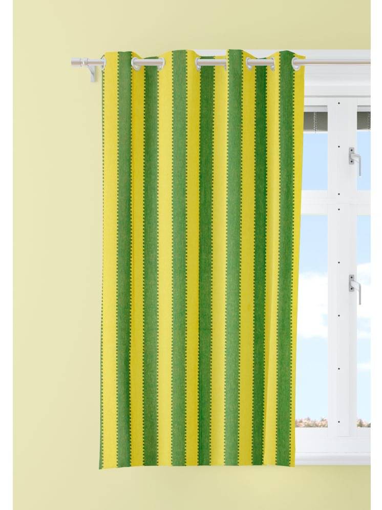 Tidy Vertical Striped Transparent Eyelet Curtain 5 ft ( Pack of 1 ) - Green Tidy Vertical Striped Transparent Eyelet Curtain 5 ft ( Pack of 1 ) - Green