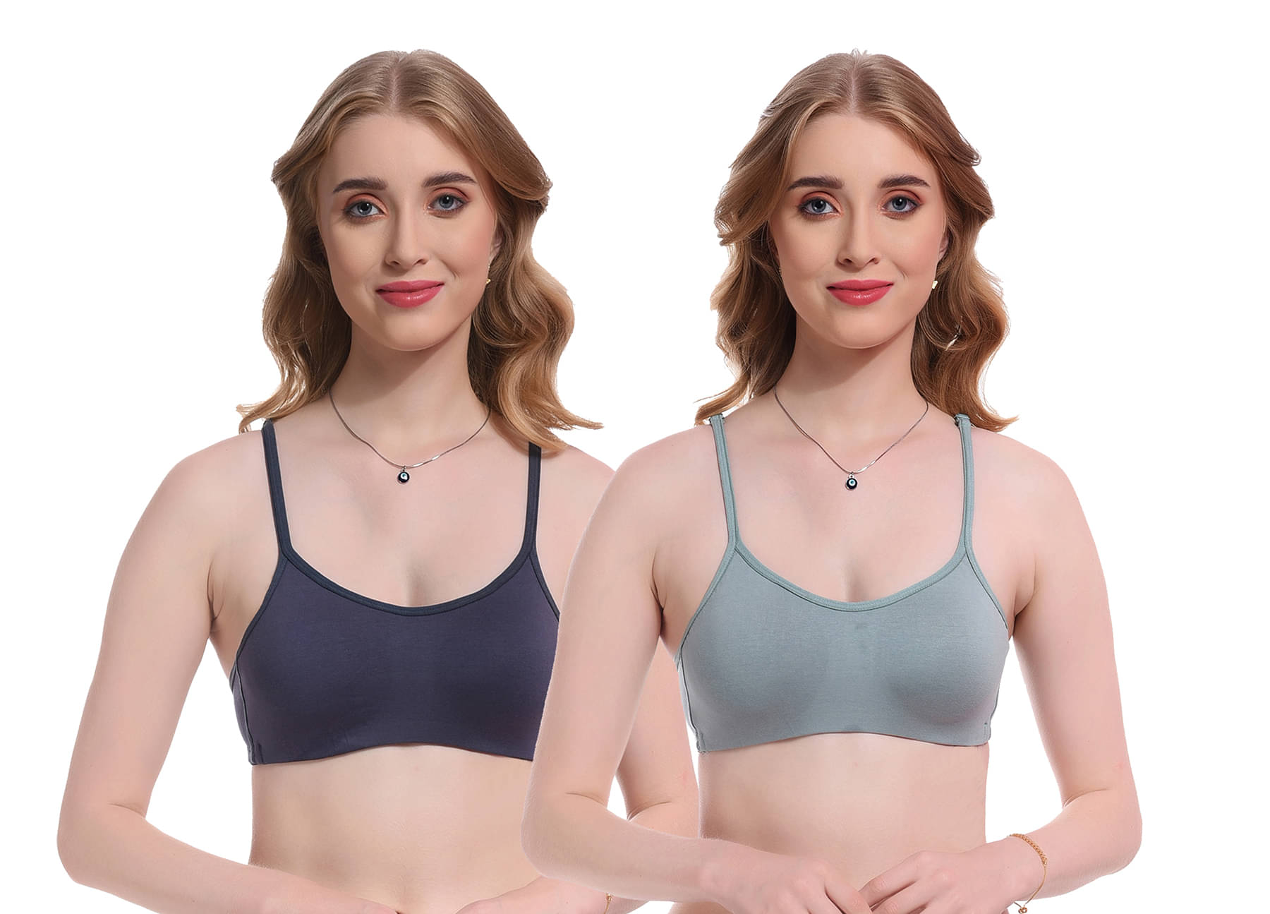 Viral Girl Pack of 2 Lycra Non Padded Women's T-Shirt Bra ( Green ) Viral Girl Pack of 2 Lycra Non Padded Women's T-Shirt Bra ( Green )