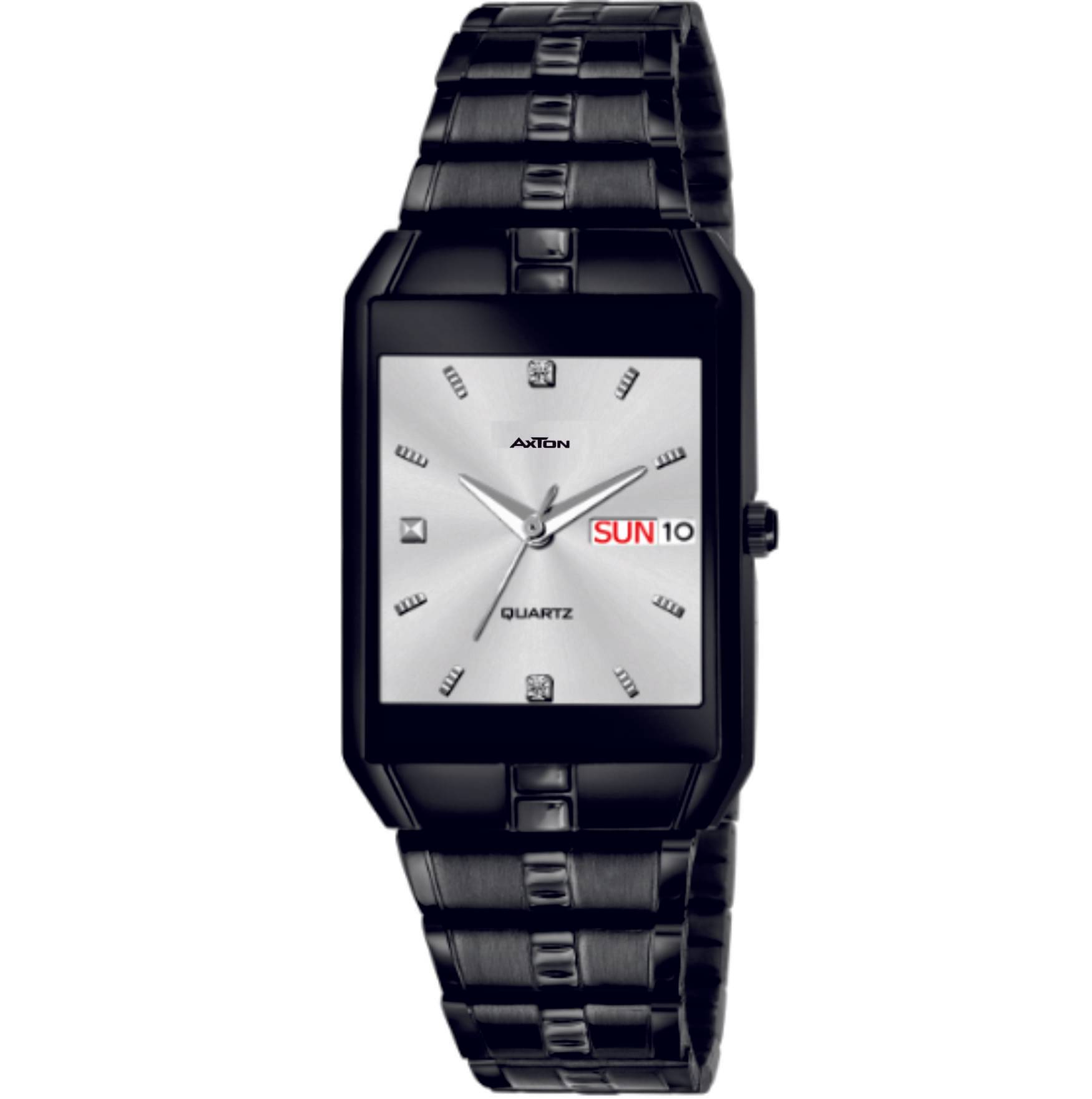     			Axton Black Stainless Steel Analog Men's Watch