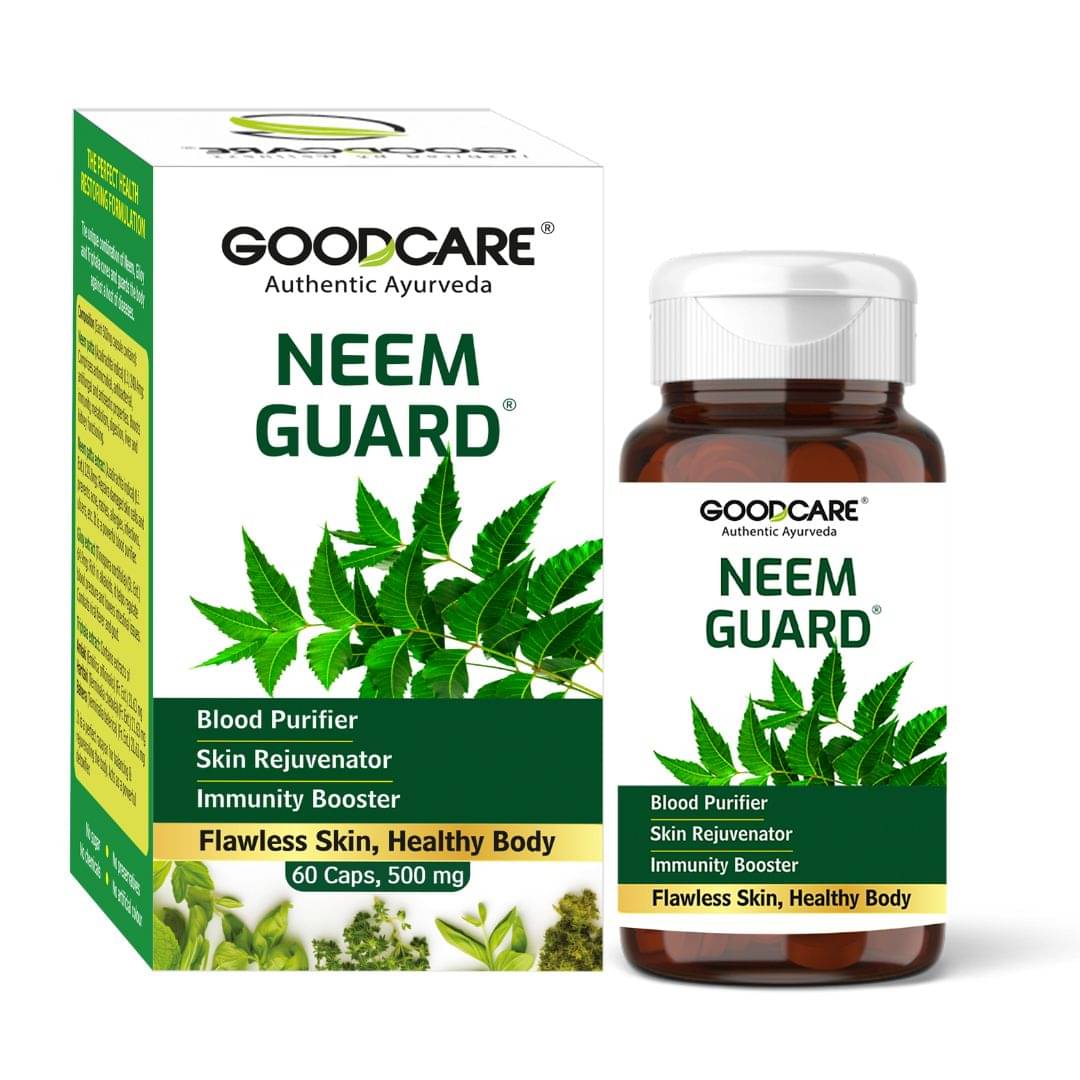     			Goodcare Neem Guard Capsules, With Neem, Giloy, Triphala, Fights Acne, Skin Infections, Boosts Immunity, Clinically Tested 60 No.s
