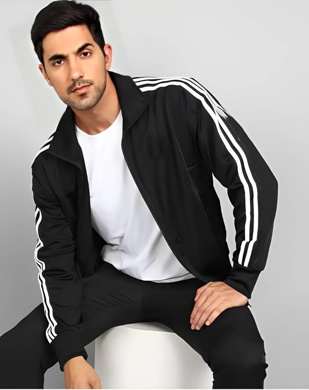     			PLUS PARADISE Polyester Men's Casual Jacket - Black ( Pack of 1 )