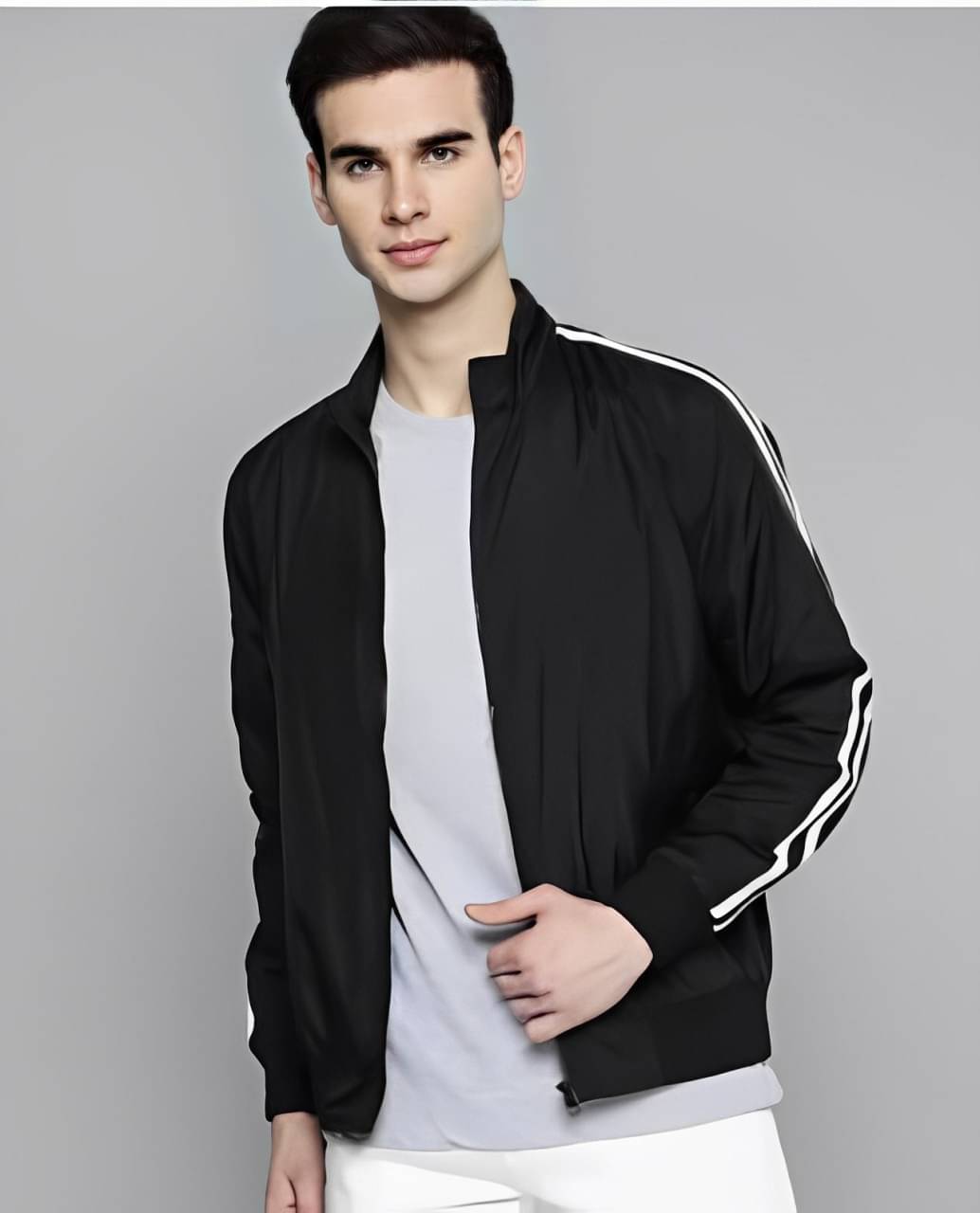 PLUS PARADISE Polyester Men's Casual Jacket - Black ( Pack of 1 ) PLUS PARADISE Polyester Men's Casual Jacket - Black ( Pack of 1 )