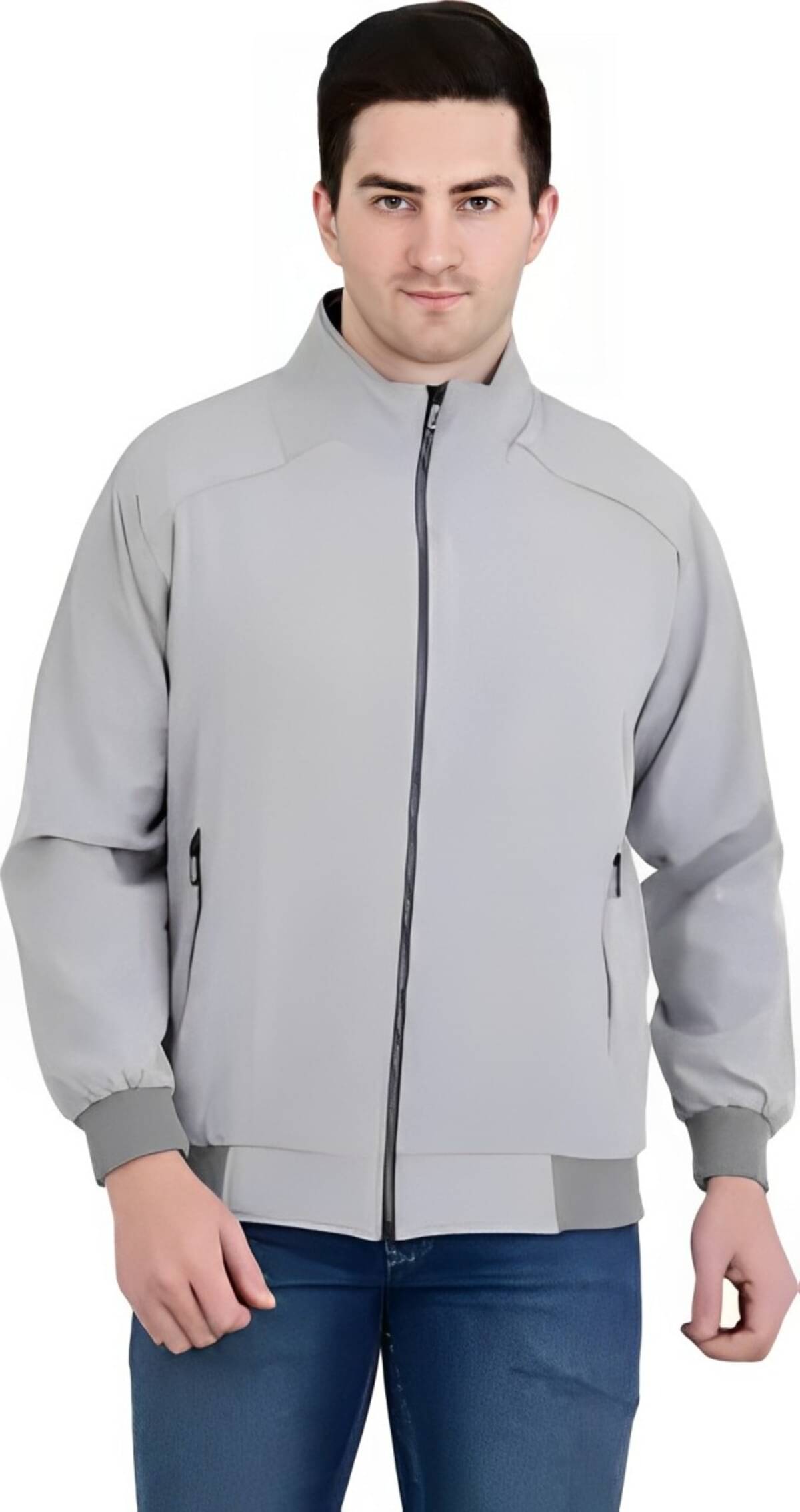PLUS PARADISE Polyester Men's Casual Jacket - Grey ( Pack of 1 ) PLUS PARADISE Polyester Men's Casual Jacket - Grey ( Pack of 1 )