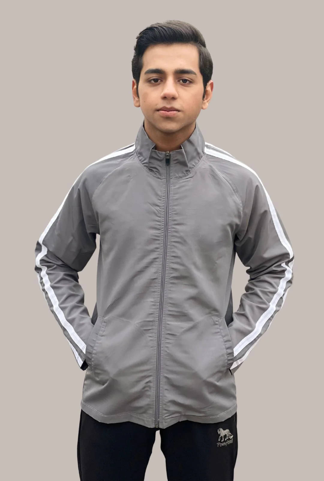 PLUS PARADISE Polyester Men's Casual Jacket - Grey ( Pack of 1 ) PLUS PARADISE Polyester Men's Casual Jacket - Grey ( Pack of 1 )