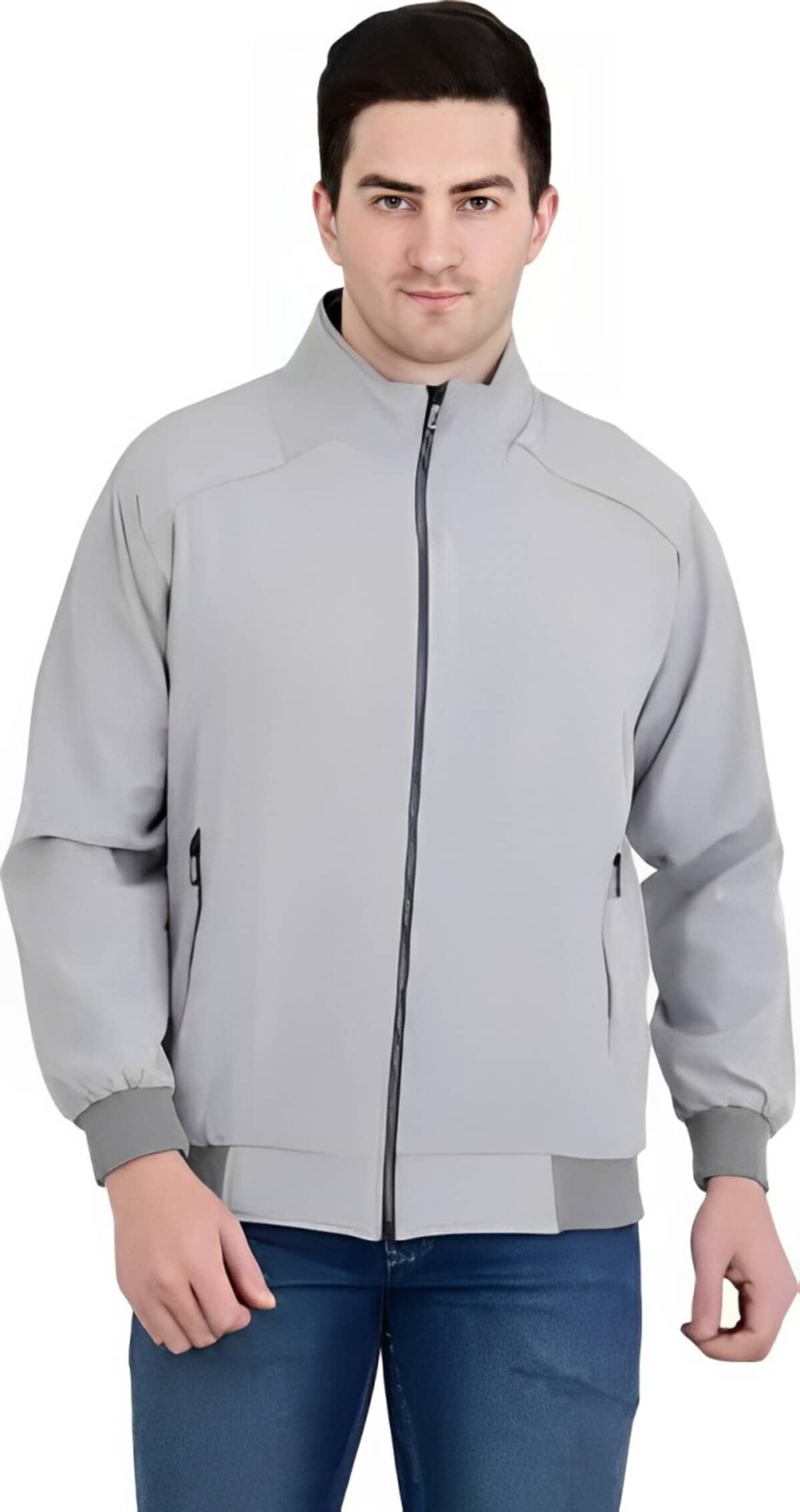 PLUS PARADISE Polyester Men's Casual Jacket - Grey ( Pack of 1 ) - Jackets & Coats | Buy online on ZillyBuy