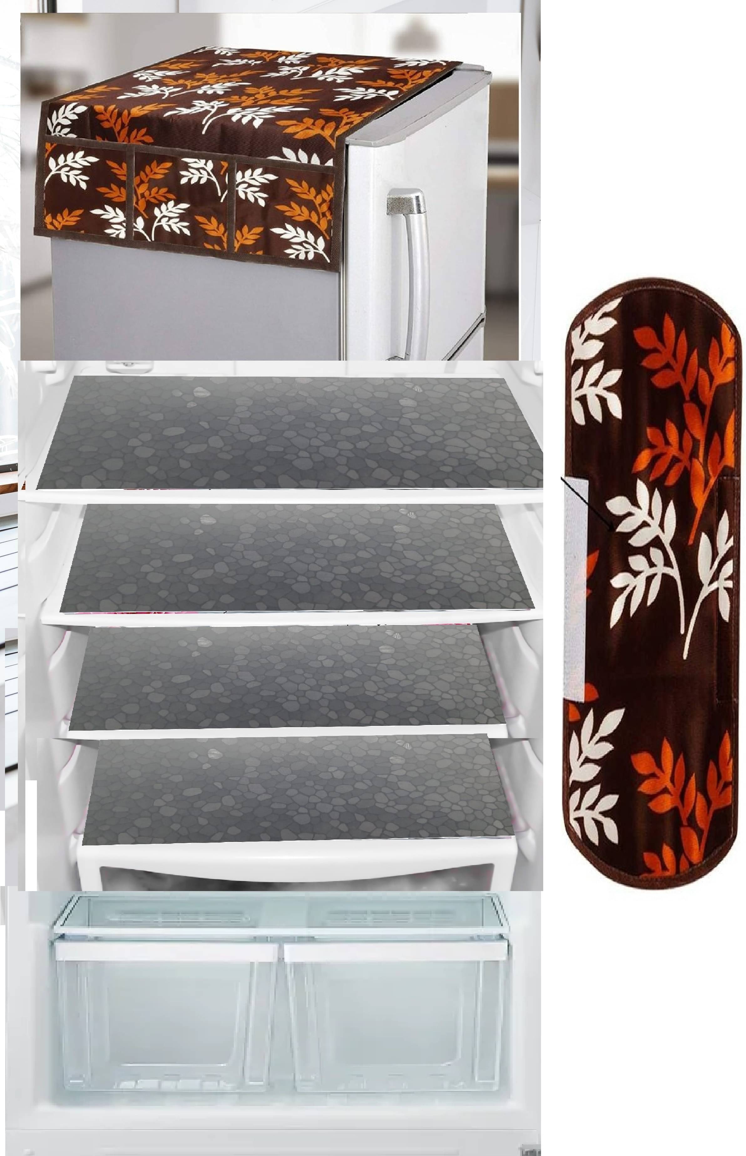     			Revexo PVC Nature Fridge Mat & Cover ( 40 32 ) Pack of 6 - Multicolor