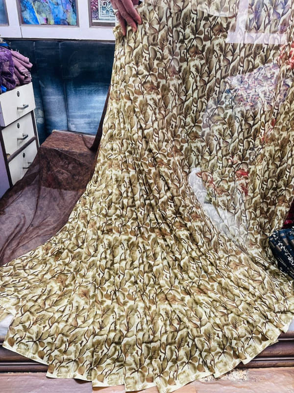 Sanjana Silks Georgette Printed Saree With Unstitched Blouse Piece ( Light Green )     			Sanjana Silks Georgette Printed Saree With Unstitched Blouse Piece ( Light Green )