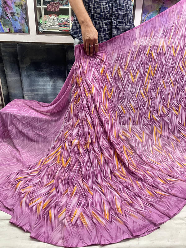 Sanjana Silks Georgette Printed Saree With Unstitched Blouse Piece ( Purple ) Sanjana Silks Georgette Printed Saree With Unstitched Blouse Piece ( Purple )