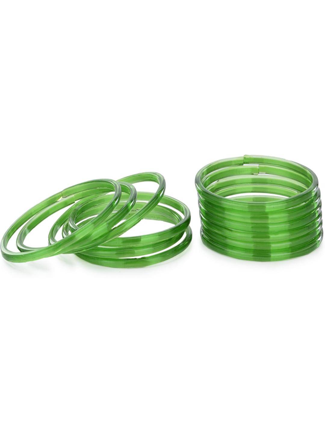     			Somil Green Bangle Set ( Pack of 12 )