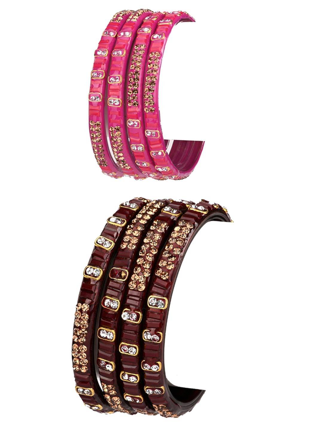     			Somil Multicolor Bangle Set ( Pack of 8 )