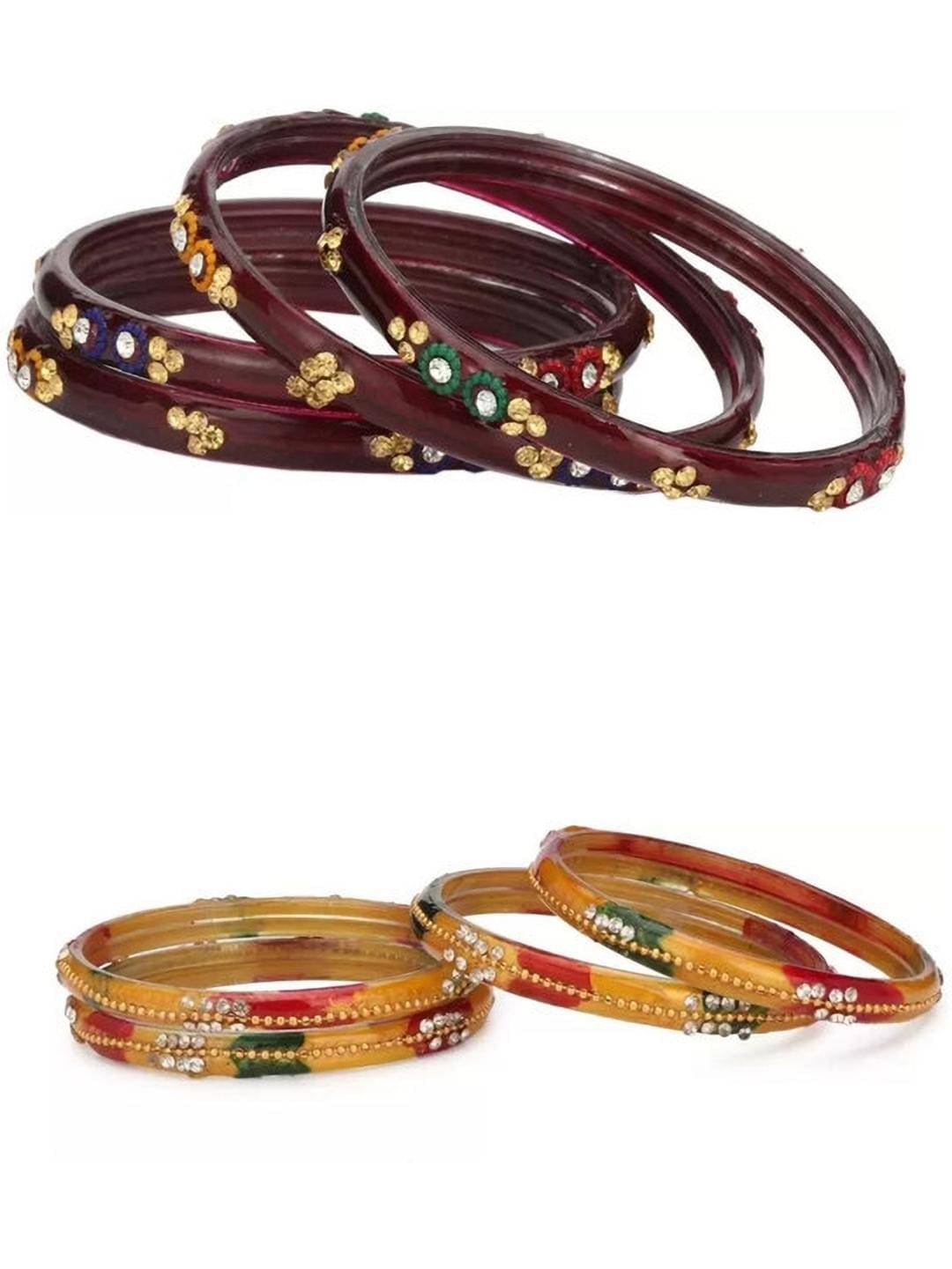     			Somil Multicolor Bangle Set ( Pack of 8 )