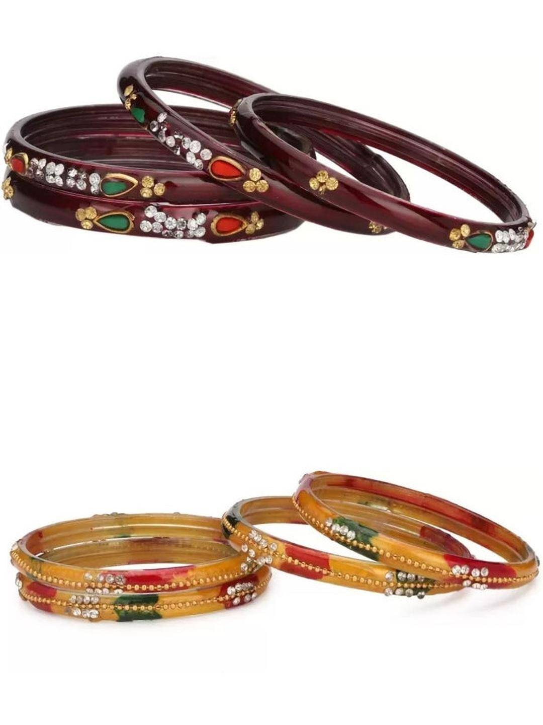     			Somil Multicolor Bangle Set ( Pack of 8 )