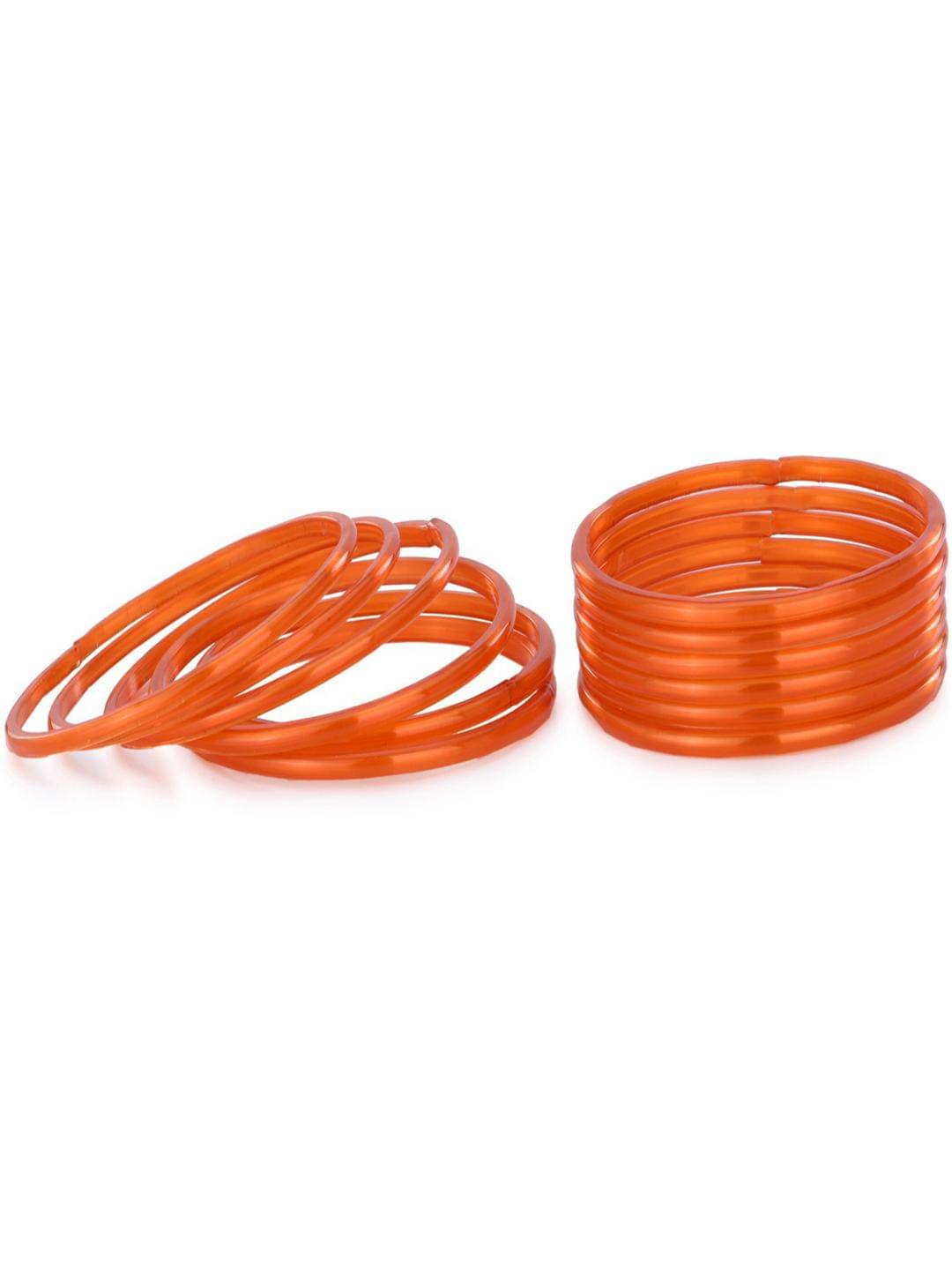Somil Orange Bangle Set ( Pack of 12 ) Somil Orange Bangle Set ( Pack of 12 )