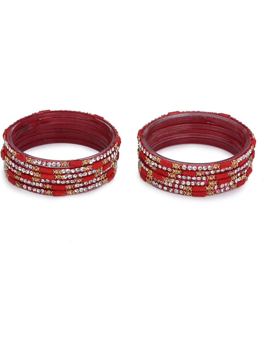     			Somil Red Bangle Set ( Pack of 12 )