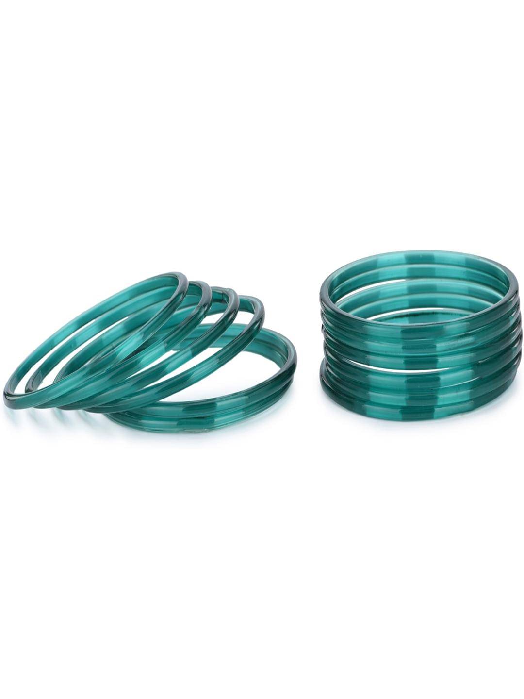     			Somil Turquoise Bangle Set ( Pack of 12 )