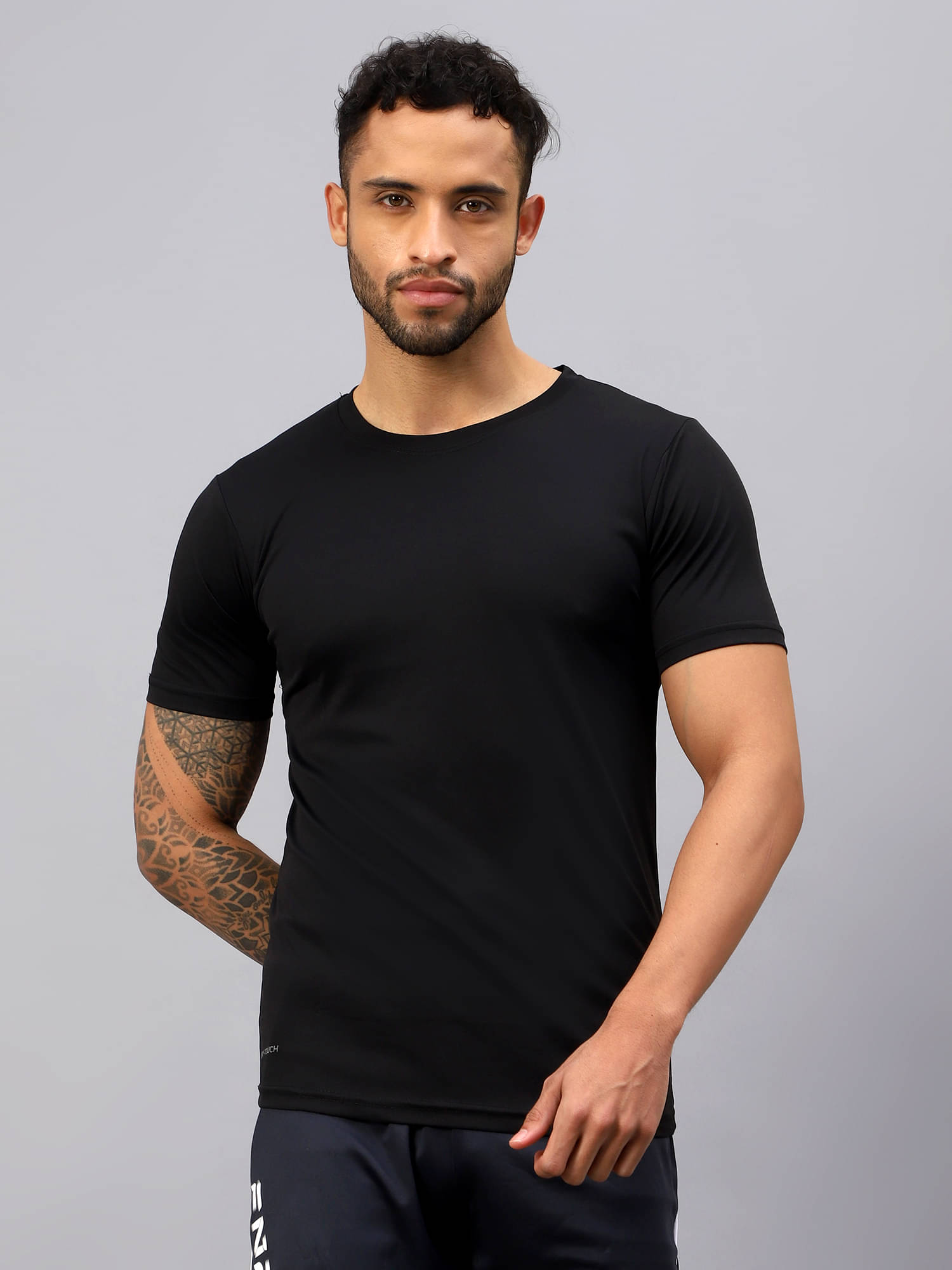 Vector X Black Polyester Regular Fit Men's Sports T-Shirt ( Pack of 1 ) Vector X Black Polyester Regular Fit Men's Sports T-Shirt ( Pack of 1 )