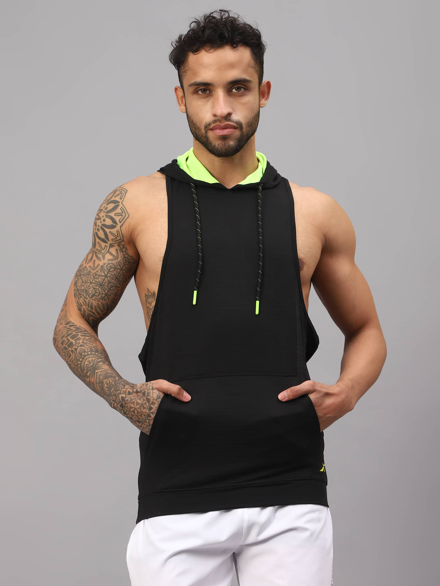    			Vector X Black Polyester Slim Fit Men's Tanks ( Pack of 1 )