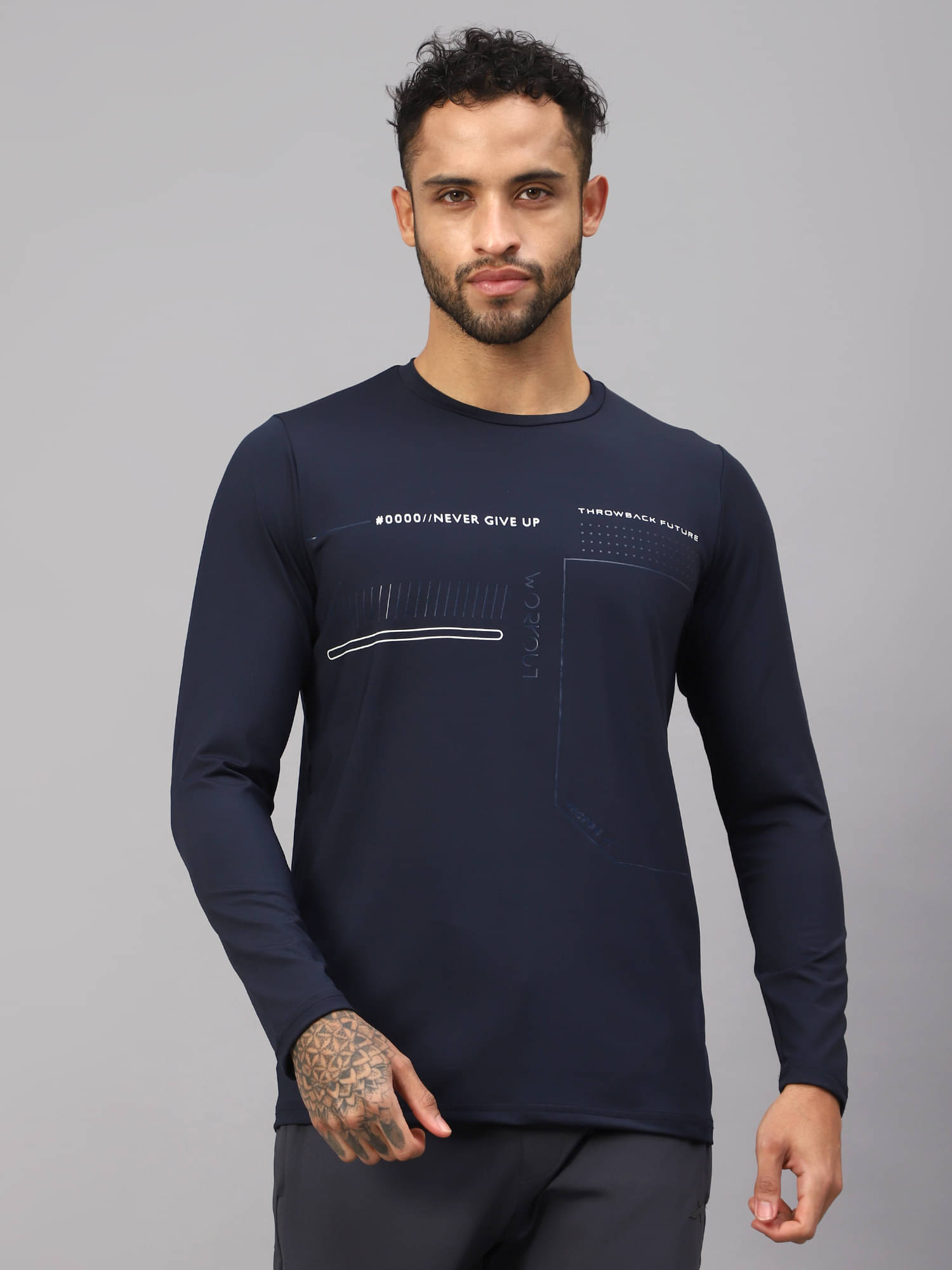 Vector X Navy Polyester Regular Fit Men's Sports T-Shirt ( Pack of 1 ) Vector X Navy Polyester Regular Fit Men's Sports T-Shirt ( Pack of 1 )