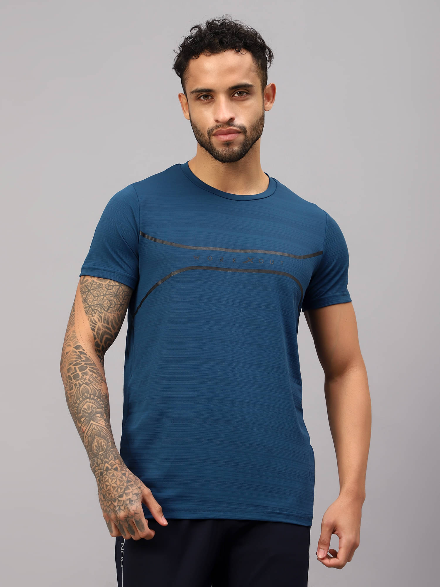 Vector X Navy Polyester Regular Fit Men's Sports T-Shirt ( Pack of 1 ) Vector X Navy Polyester Regular Fit Men's Sports T-Shirt ( Pack of 1 )
